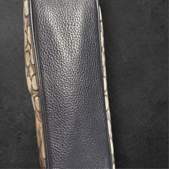 Coach Signature Canvas & Leather Crossbody Bag – Chain Strap Flap Purse - Picture 9 of 15